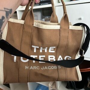 Marc Jacobs Brown & Beige w/ orange accent Tote Bag- RARE